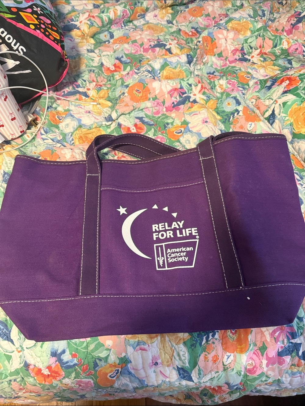 Relay For Life Purple Tote Bag by
